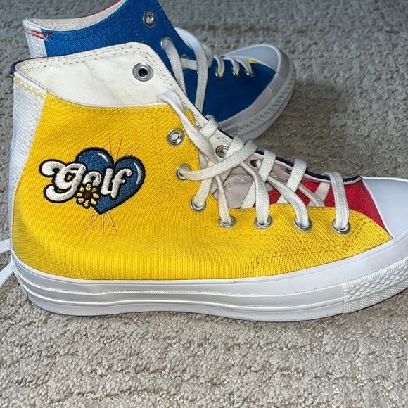 Converse Golf Wang x Chuck 70 High Tri-Panel Blue Yellow